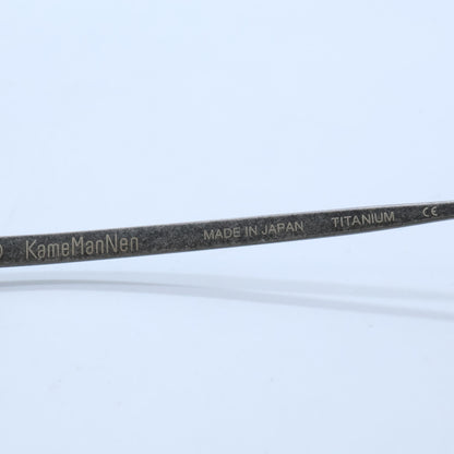 KameManNen カメマンネン 【美品】KMN9916 DBK TITANIUM デモレンズ クラウンパントシェイプ アイウェア 眼鏡