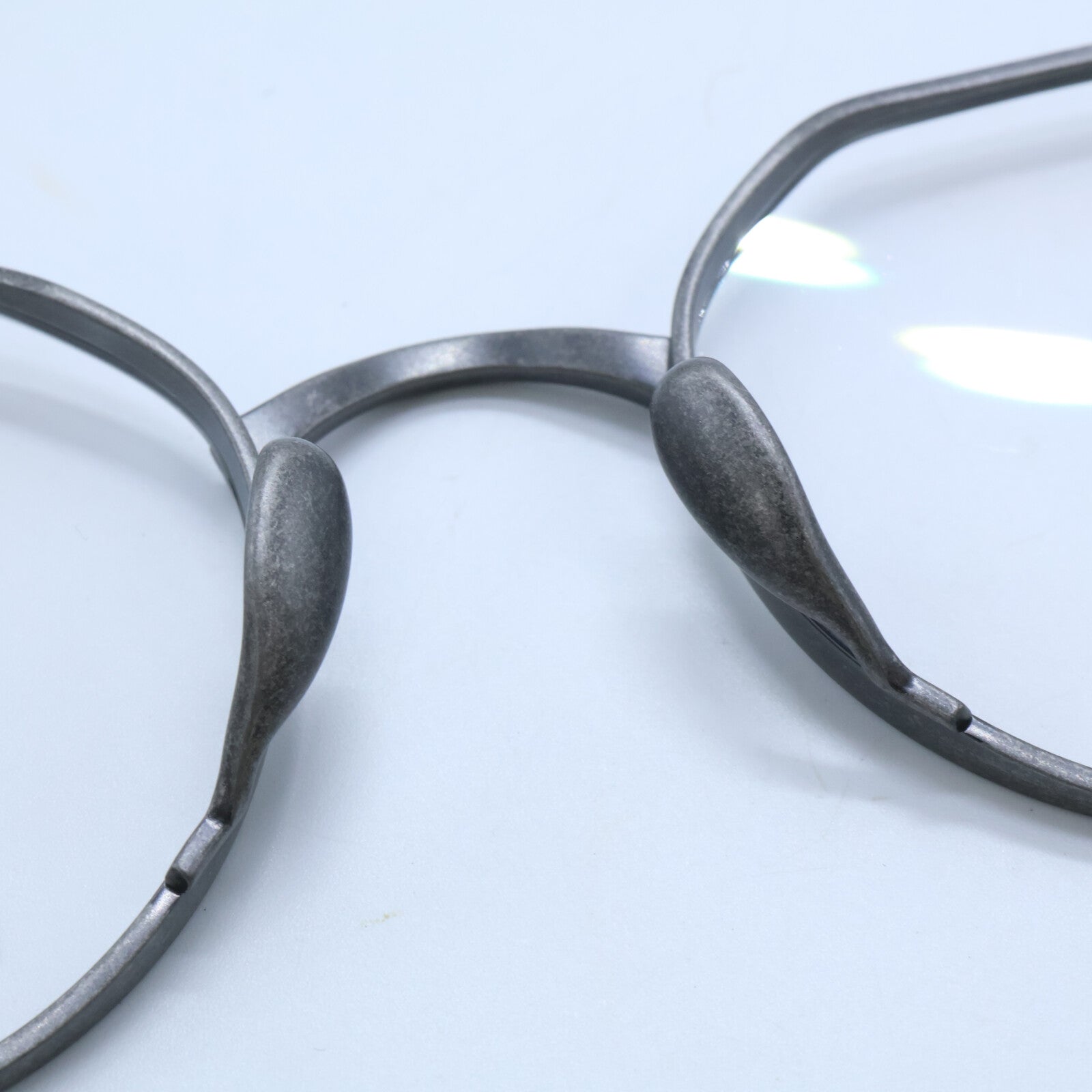 KameManNen カメマンネン 【美品】KMN9916 DBK TITANIUM デモレンズ クラウンパントシェイプ アイウェア 眼鏡