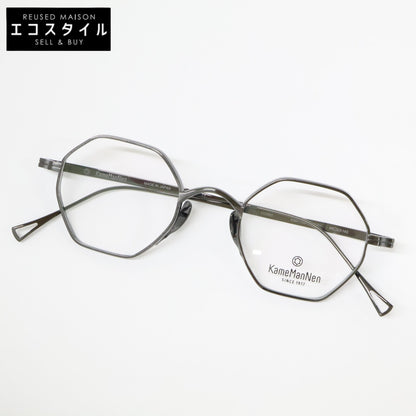 KameManNen カメマンネン 【美品】KMN152 GRH TITANIUM デモレンズ オクタゴンシェイプ アイウェア 眼鏡