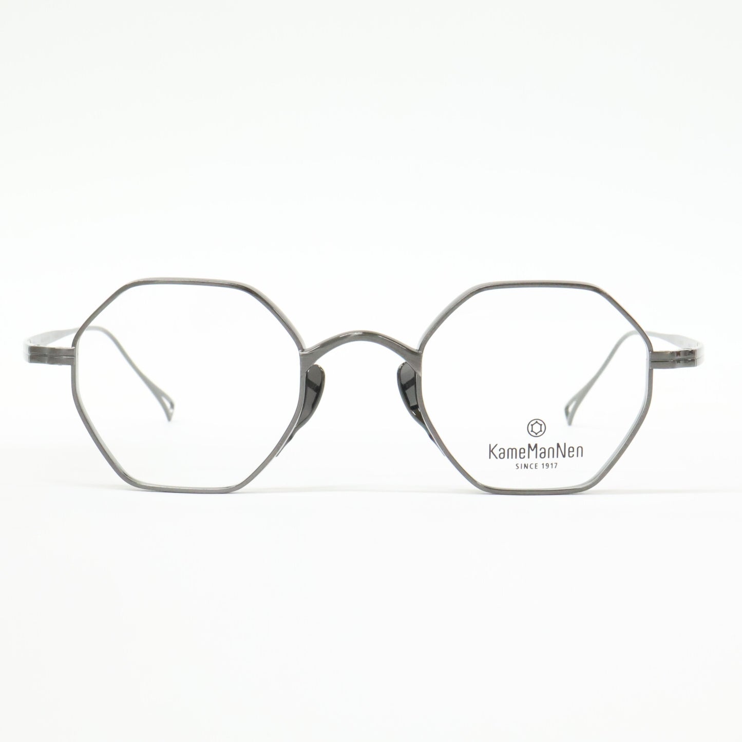 KameManNen カメマンネン 【美品】KMN152 GRH TITANIUM デモレンズ オクタゴンシェイプ アイウェア 眼鏡
