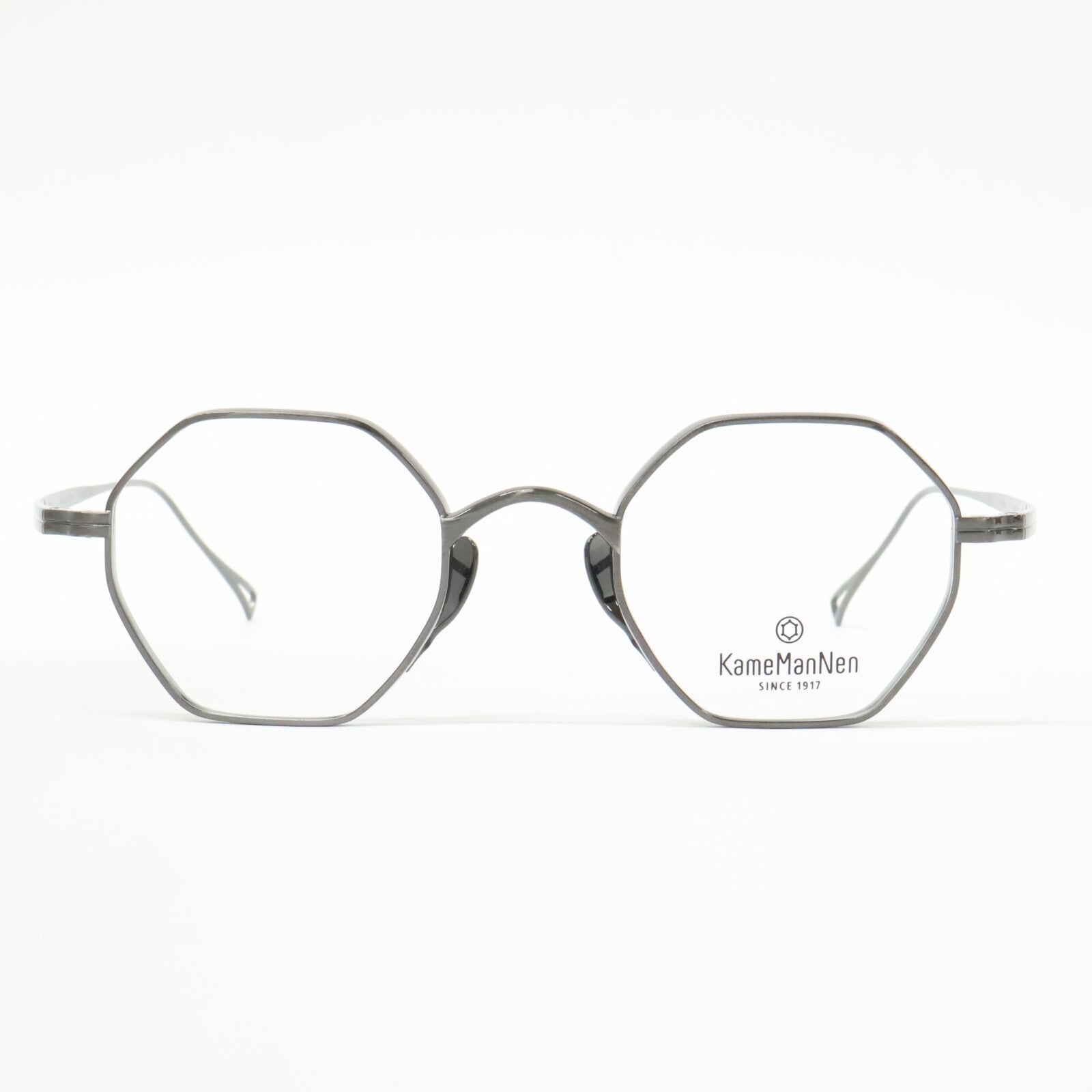 KameManNen カメマンネン 【美品】KMN152 GRH TITANIUM デモレンズ オクタゴンシェイプ アイウェア 眼鏡