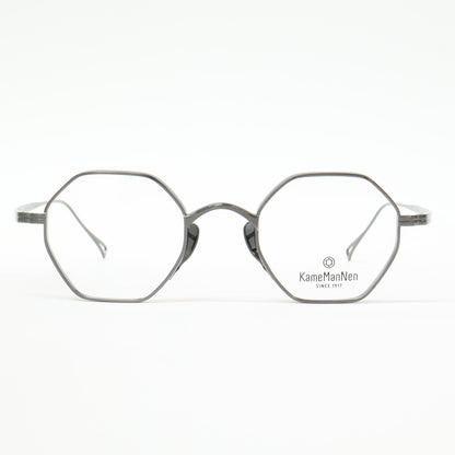 KameManNen カメマンネン 【美品】KMN152 GRH TITANIUM デモレンズ オクタゴンシェイプ アイウェア 眼鏡