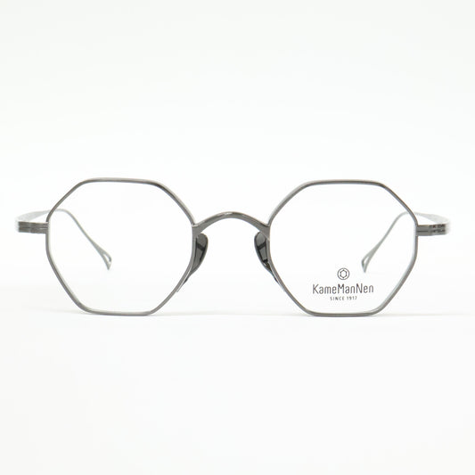 KameManNen カメマンネン 【美品】KMN152 GRH TITANIUM デモレンズ オクタゴンシェイプ アイウェア 眼鏡