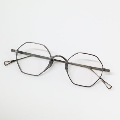 KameManNen カメマンネン 【美品】KMN152 BRH TITANIUM オクタゴンシェイプ アイウェア 眼鏡