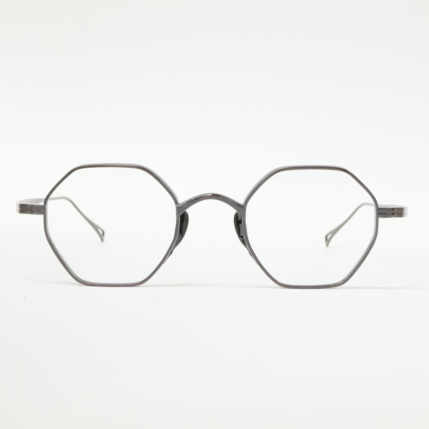 KameManNen カメマンネン 【美品】KMN152 BRH TITANIUM オクタゴンシェイプ アイウェア 眼鏡