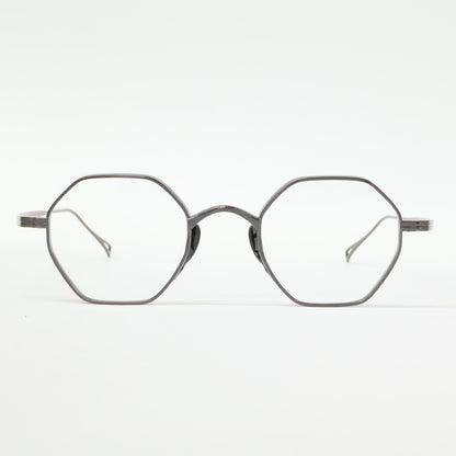 KameManNen カメマンネン 【美品】KMN152 BRH TITANIUM オクタゴンシェイプ アイウェア 眼鏡
