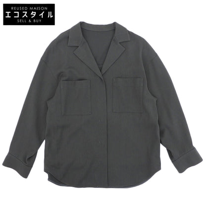 uncrave アンクレイヴ オープンカラー 比翼シャツジャケット トップス レディース グレー F トップス