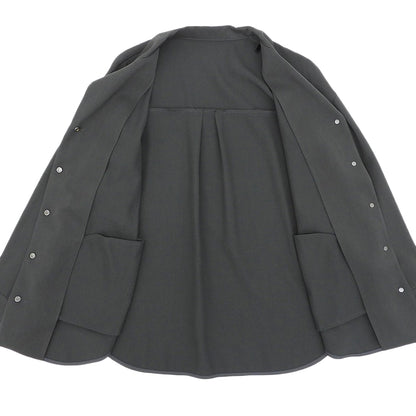 uncrave アンクレイヴ オープンカラー 比翼シャツジャケット トップス レディース グレー F トップス