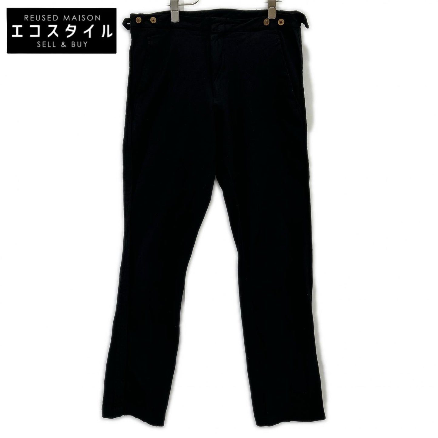 COMME DES GARCONS HOMME PLUS EVER GREEN コムデギャルソンエバーグリーン ブラック サイドアジャスター テーパードパンツ ボトムス