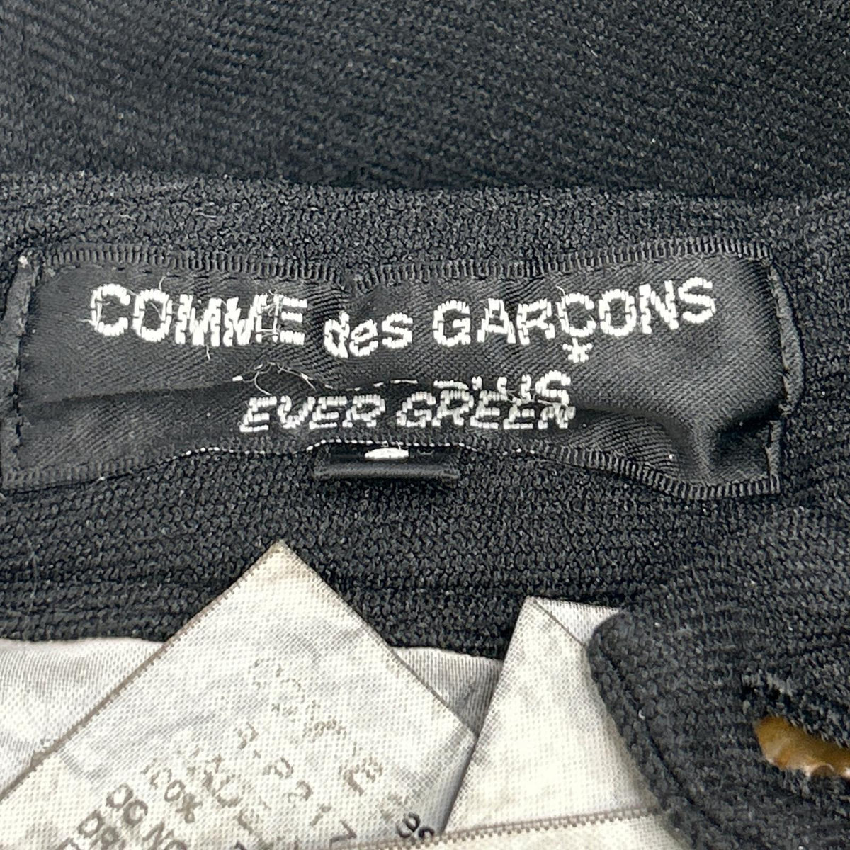 COMME DES GARCONS HOMME PLUS EVER GREEN Comme des Garçons Ever Green Black Side-Adjuster Tapered Pants Bottoms