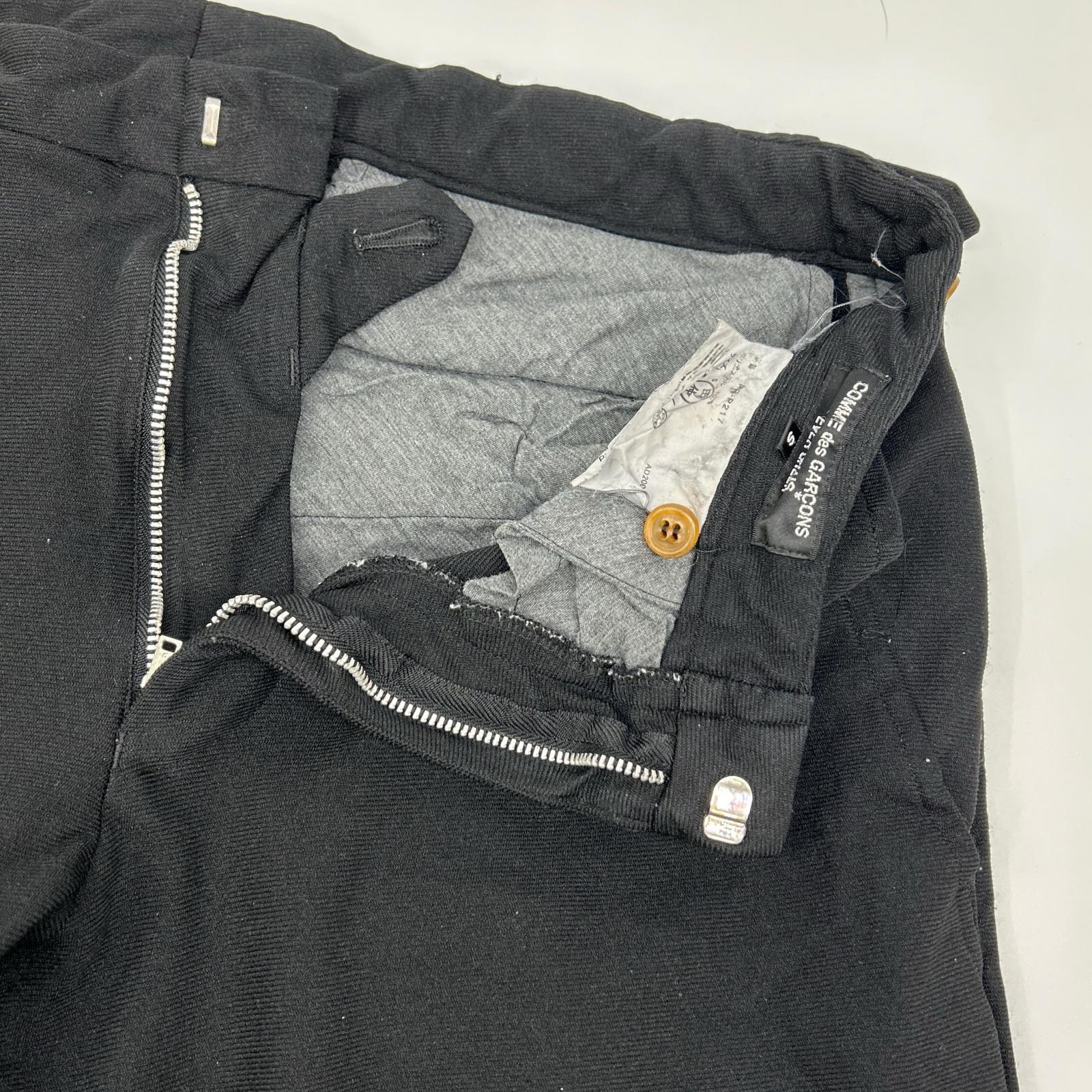 COMME DES GARCONS HOMME PLUS EVER GREEN Comme des Garçons Ever Green Black Side-Adjuster Tapered Pants Bottoms