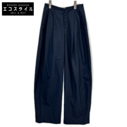 IRENE アイレネ 25SS 27S88002 ネイビー ウール混 Vライントラウザーパンツ ボトムス
