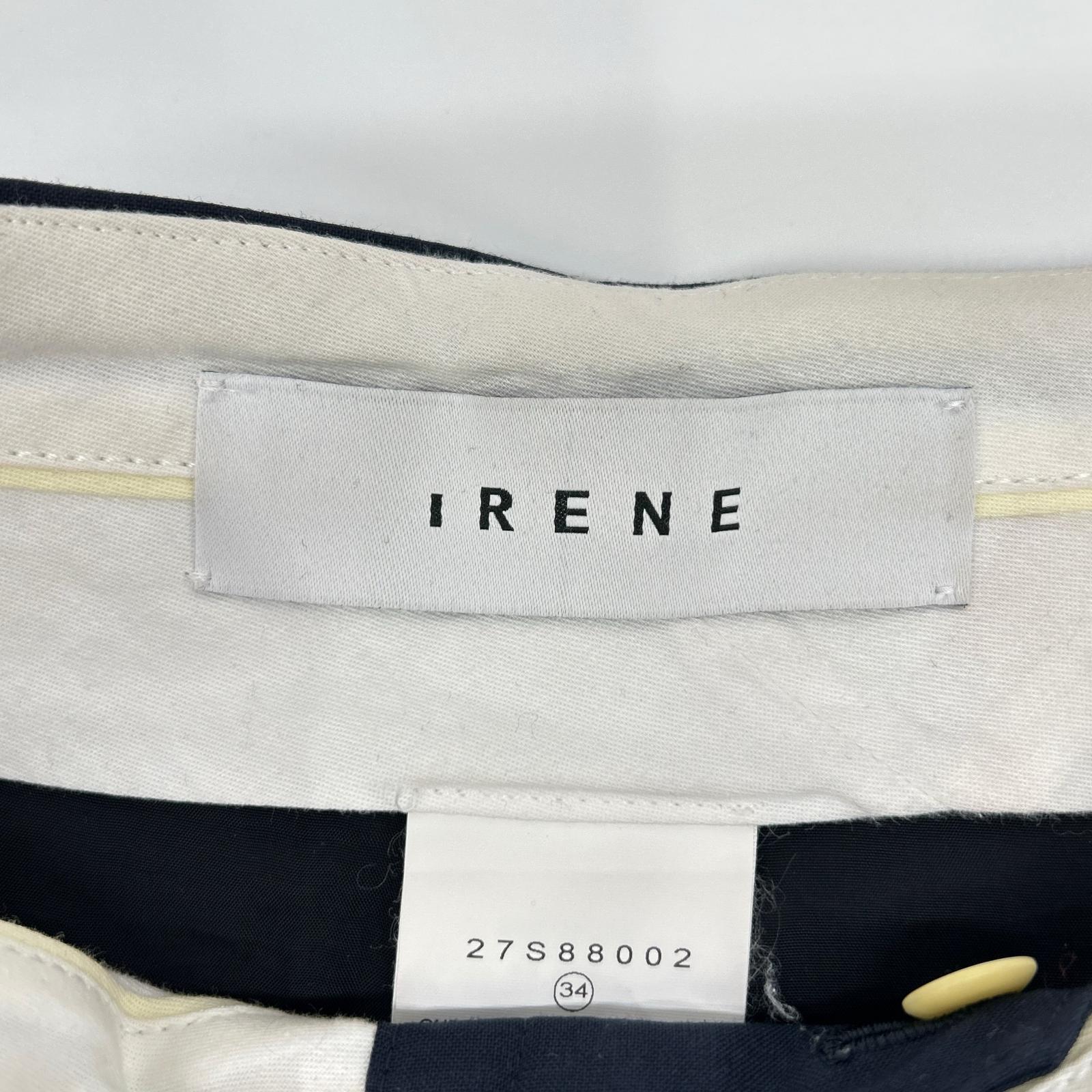 IRENE アイレネ 25SS 27S88002 ネイビー ウール混 Vライントラウザーパンツ ボトムス