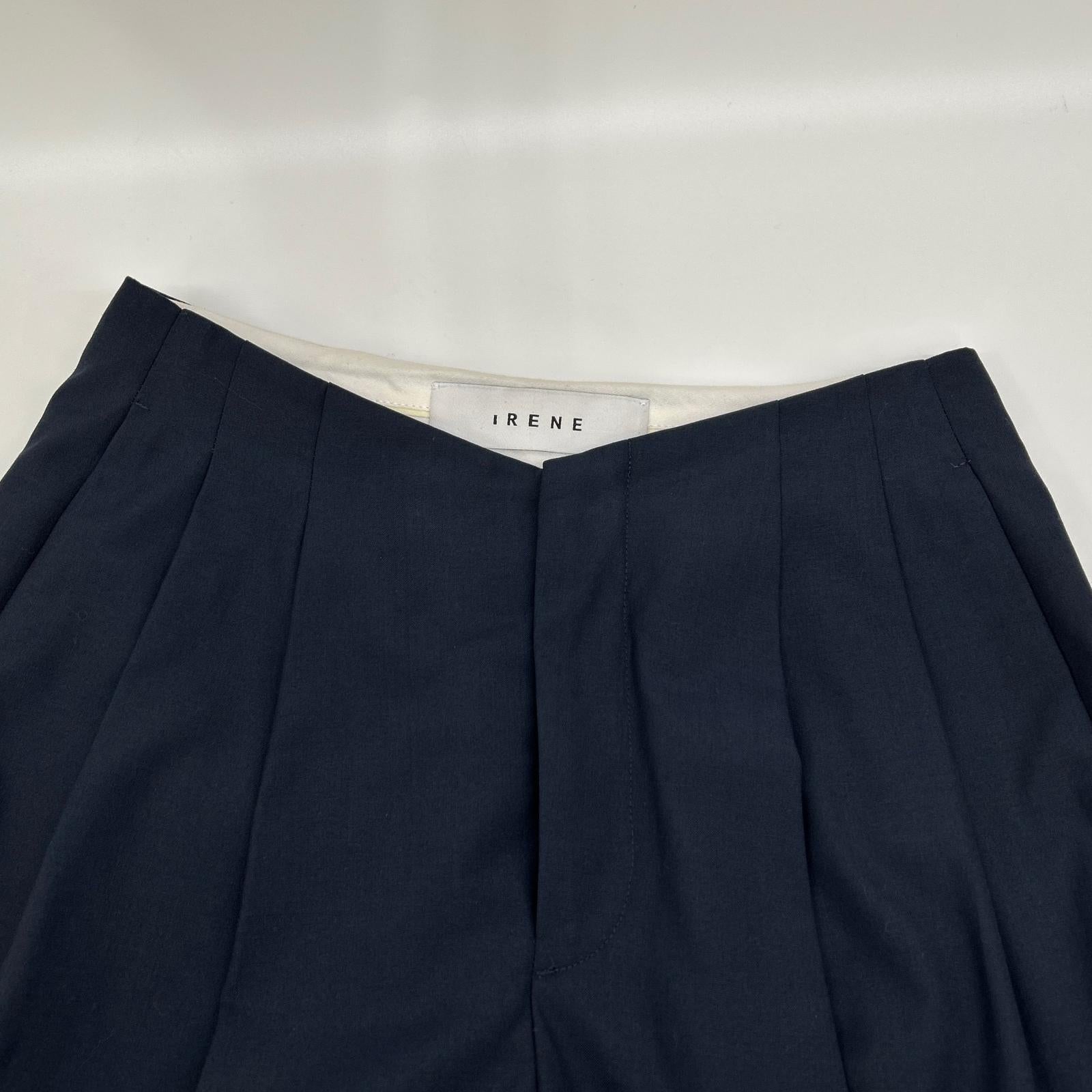 IRENE アイレネ 25SS 27S88002 ネイビー ウール混 Vライントラウザーパンツ ボトムス