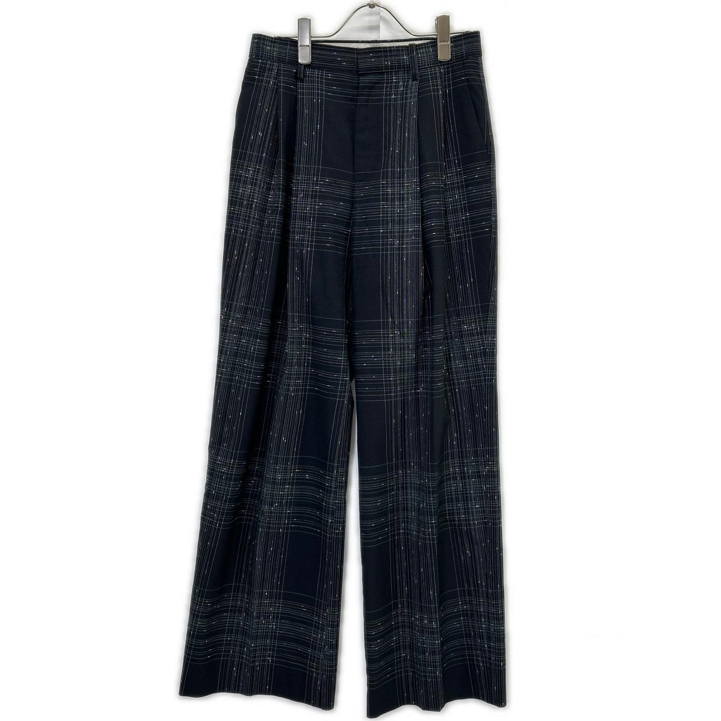 IRENE アイレネ 25SS 27S88009 ブラック ウール混 ノットステッチライントラウザー ボトムス