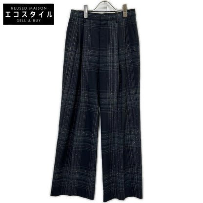 IRENE アイレネ 25SS 27S88009 ブラック ウール混 ノットステッチライントラウザー ボトムス