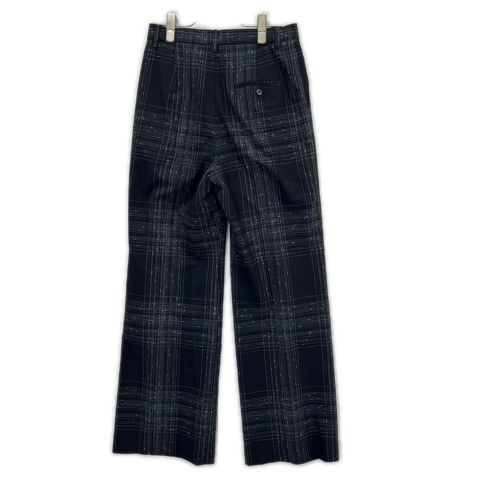 IRENE アイレネ 25SS 27S88009 ブラック ウール混 ノットステッチライントラウザー ボトムス