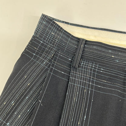 IRENE アイレネ 25SS 27S88009 ブラック ウール混 ノットステッチライントラウザー ボトムス