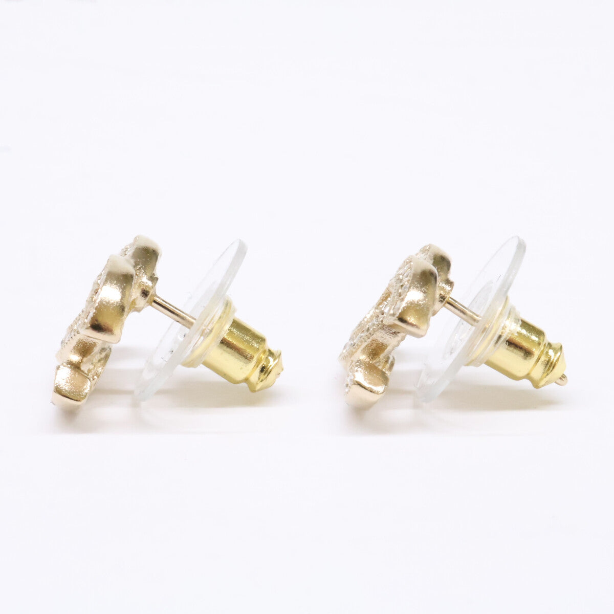 CHANEL シャネル 【美品】F24V ココマーク ラインストーン スタッド ピアス