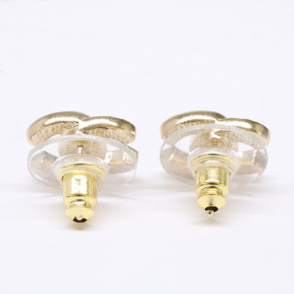 CHANEL シャネル 【美品】F24V ココマーク ラインストーン スタッド ピアス