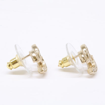 CHANEL シャネル 【美品】F24V ココマーク ラインストーン スタッド ピアス
