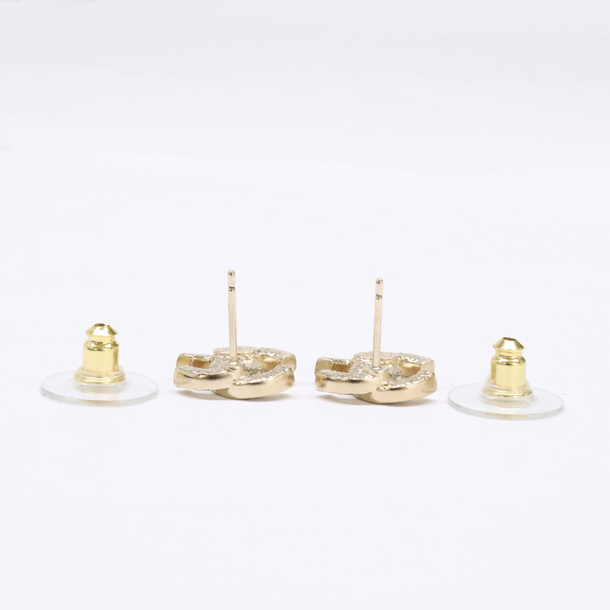 CHANEL シャネル 【美品】F24V ココマーク ラインストーン スタッド ピアス