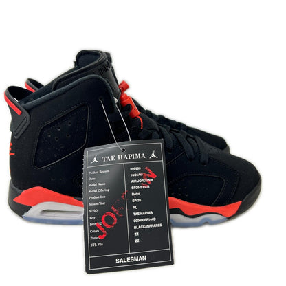NIKE ナイキ 【新品同様】CT8529-001 AIR JORDAN 6 RETRO Infrared Salesman ハイカットスニーカー シューズ