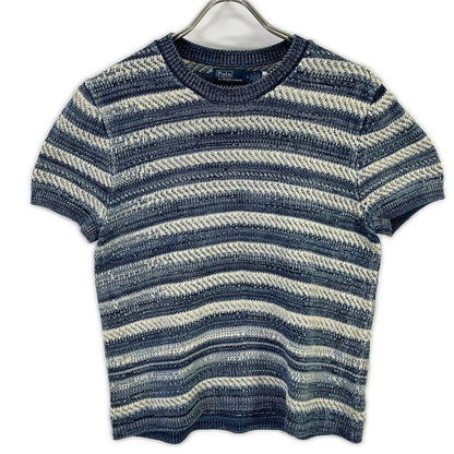 POLO RALPH LAUREN ポロ ラルフローレン 0200011718 本藍染め ストライプドコットン ショートスリーブニットプルオーバー トップス