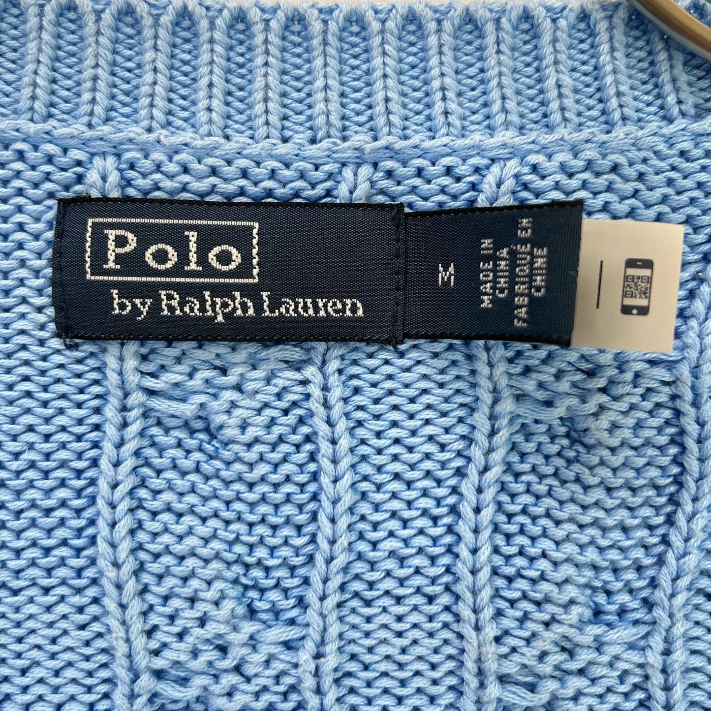 POLO RALPH LAUREN ポロ ラルフローレン 0200012627 ライトブルー コットン ポニー刺繍 ショートスリーブケーブルニットカーディガン トップス