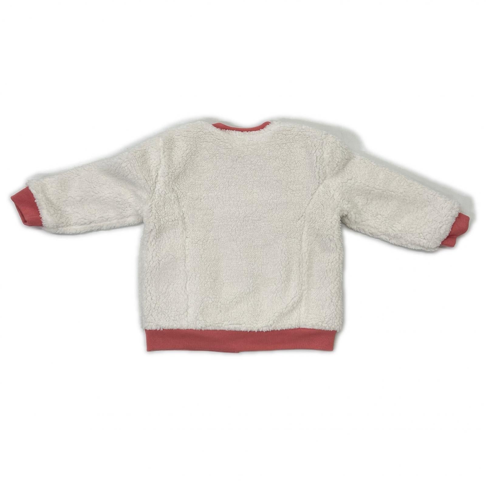 RALPHLAUREN ラルフローレン ホワイト×ピンク ポニー刺? リバーシブル テディフリースジャケット ジャケット