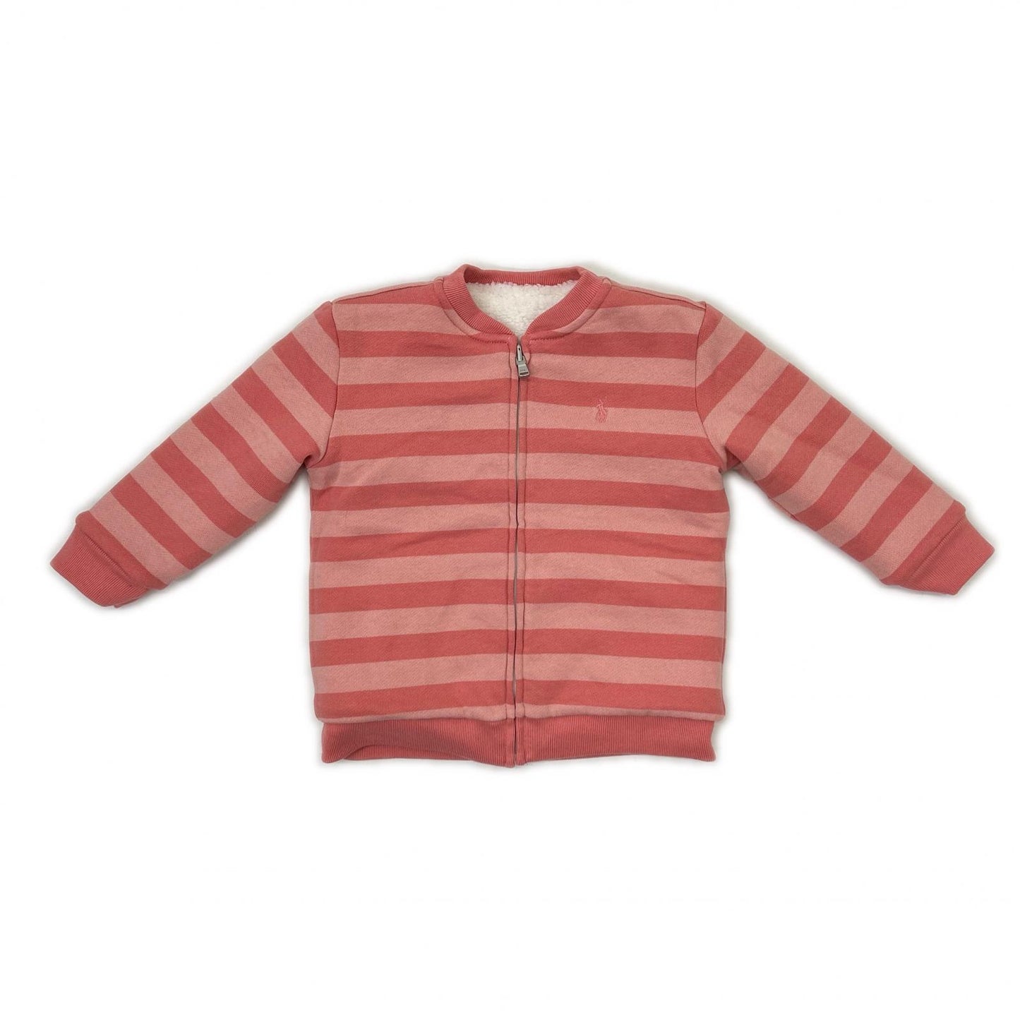 RALPHLAUREN ラルフローレン ホワイト×ピンク ポニー刺? リバーシブル テディフリースジャケット ジャケット