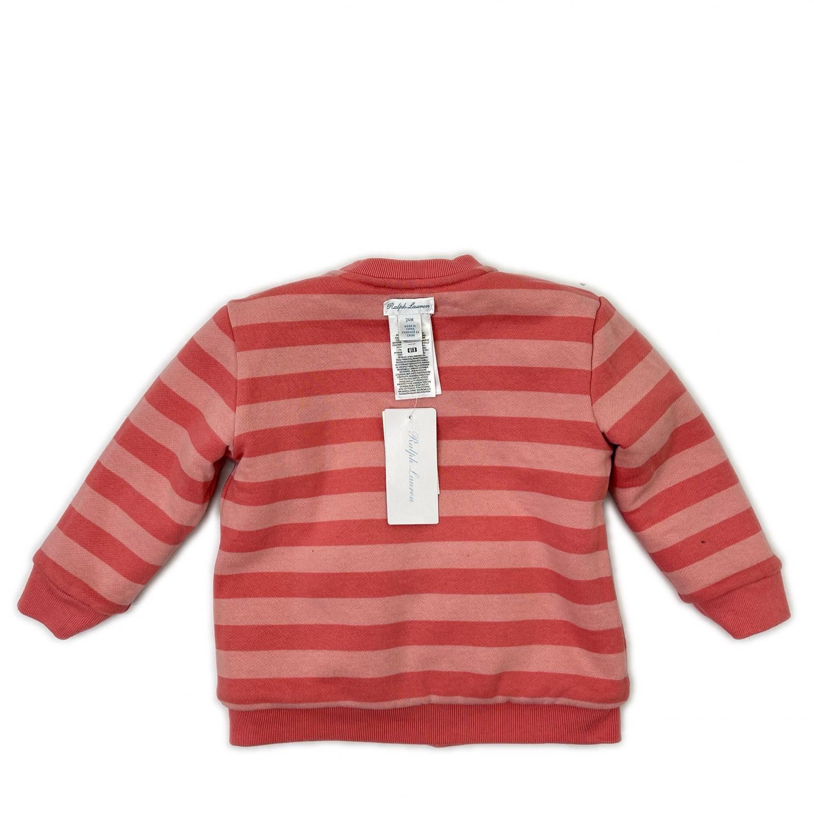 RALPHLAUREN ラルフローレン ホワイト×ピンク ポニー刺? リバーシブル テディフリースジャケット ジャケット