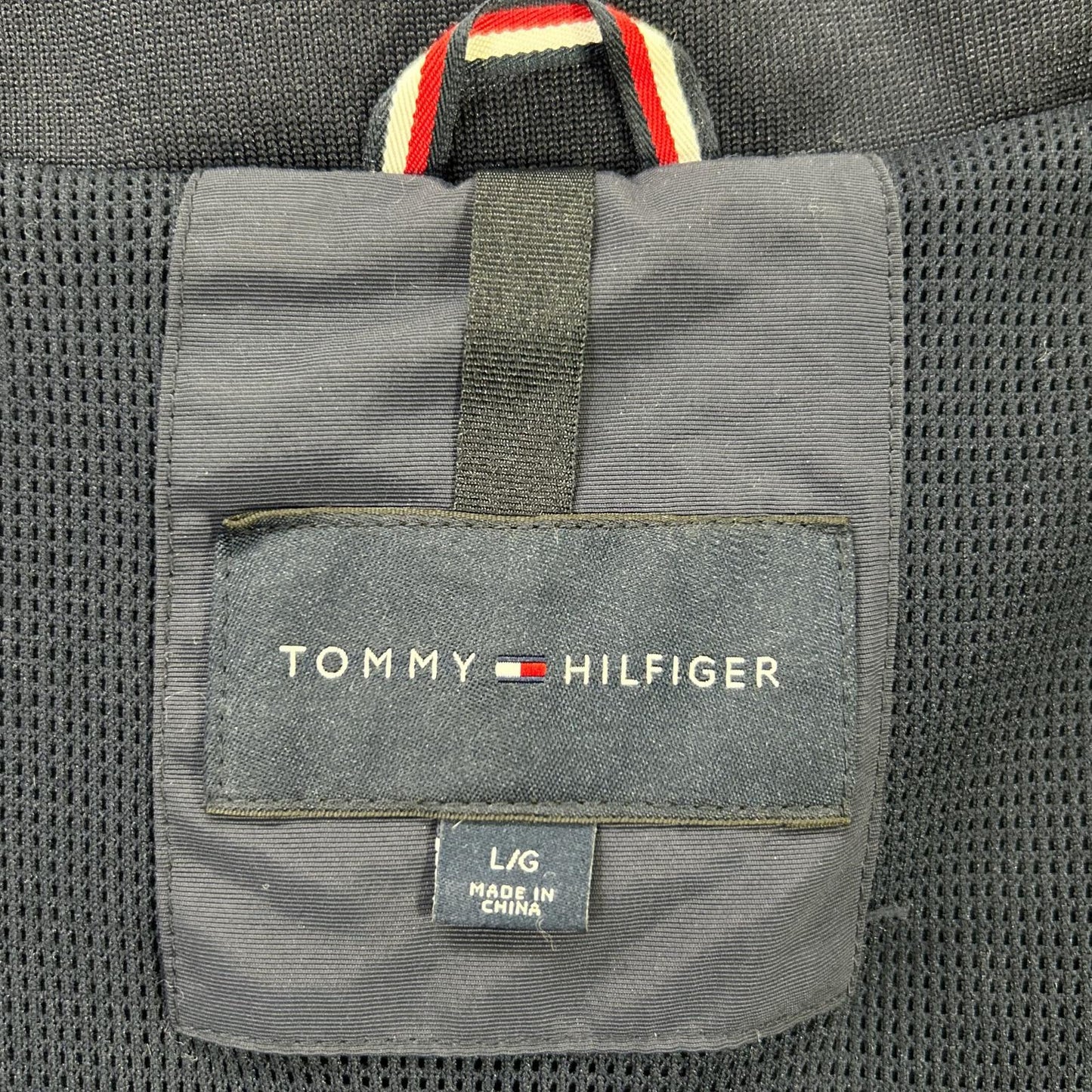 TOMMYHILFIGER トミーヒルフィガー 0183037 ネイビー ナイロン ロゴ刺繍 スタンドカラージップジャケット ジャケット