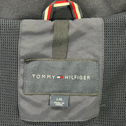 TOMMYHILFIGER トミーヒルフィガー 0183037 ネイビー ナイロン ロゴ刺繍 スタンドカラージップジャケット ジャケット