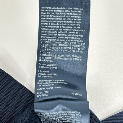 TOMMYHILFIGER トミーヒルフィガー 0183037 ネイビー ナイロン ロゴ刺繍 スタンドカラージップジャケット ジャケット