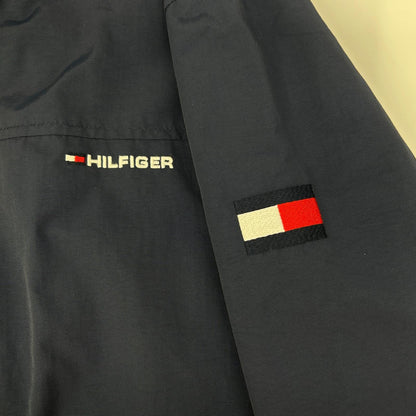 TOMMYHILFIGER トミーヒルフィガー 0183037 ネイビー ナイロン ロゴ刺繍 スタンドカラージップジャケット ジャケット