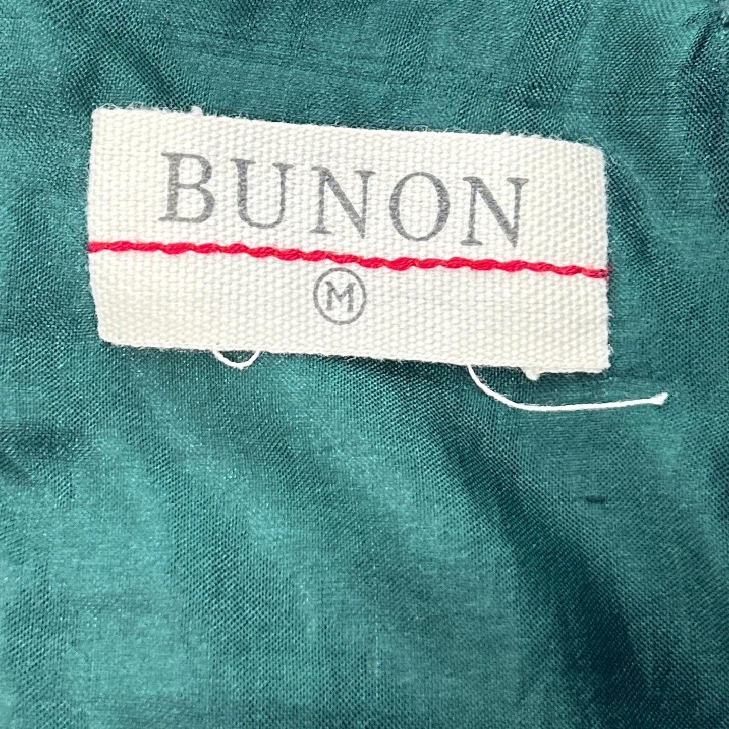 BUNON ブノン グリーン シルク100 カディシルク ワイドベルトパンツ ボトムス