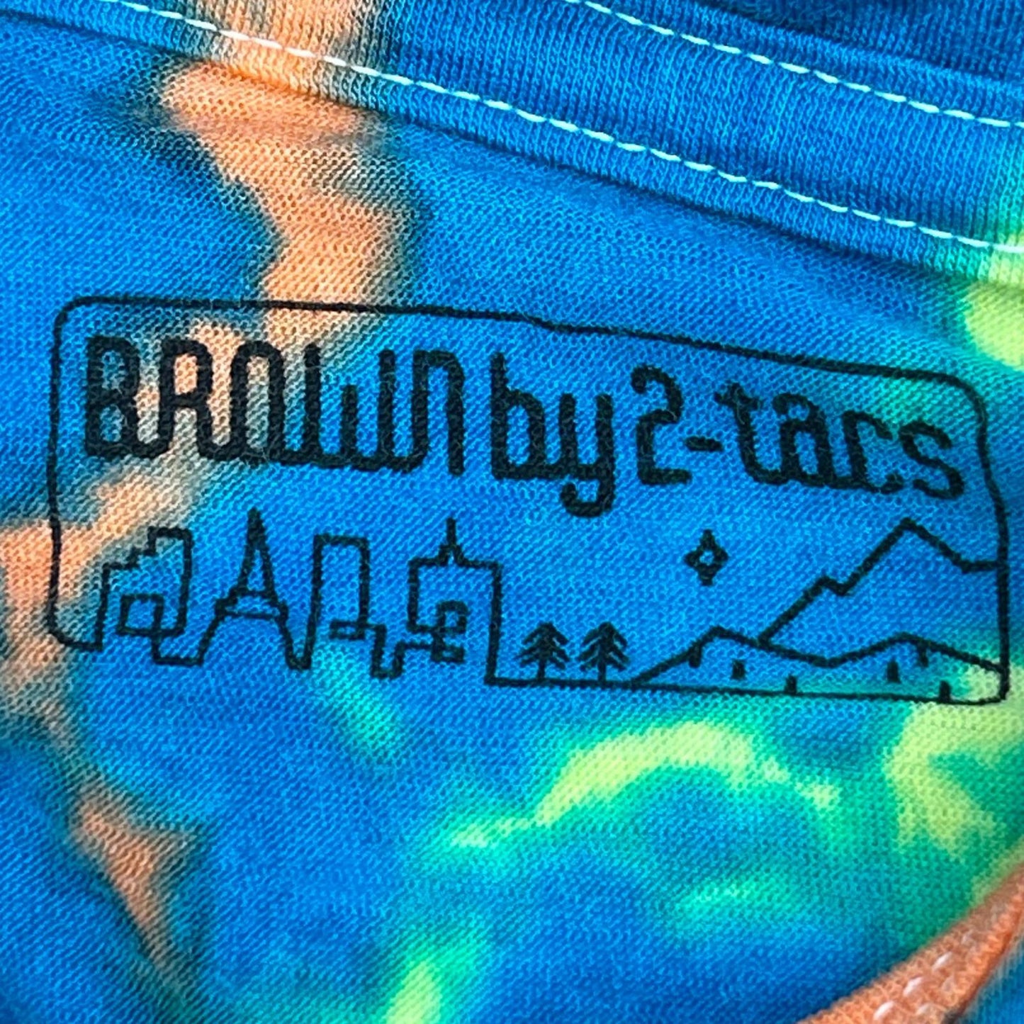 BROWN by 2-tacs ブラウンバイツータックス B27-KN005 22SS マルチカラー BAA hoodie ダイイングフーデッドカットソー トップス