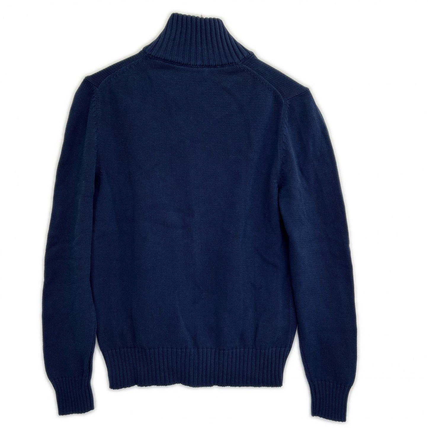 GRAN SASSO Gran Sasso navy stand-collar knit cardigan top