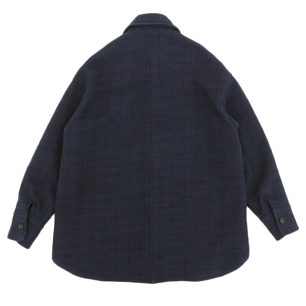 MUSE Tweed stand-collar jacket, cotton blend, women's, navy, jacket