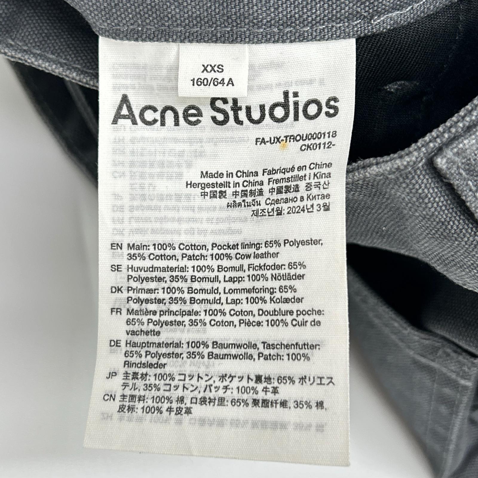 ACNE STUDIOS アクネ ストゥディオズ FA-UX-TROU000118 グレー ダブルニーデニムパンツ ボトムス