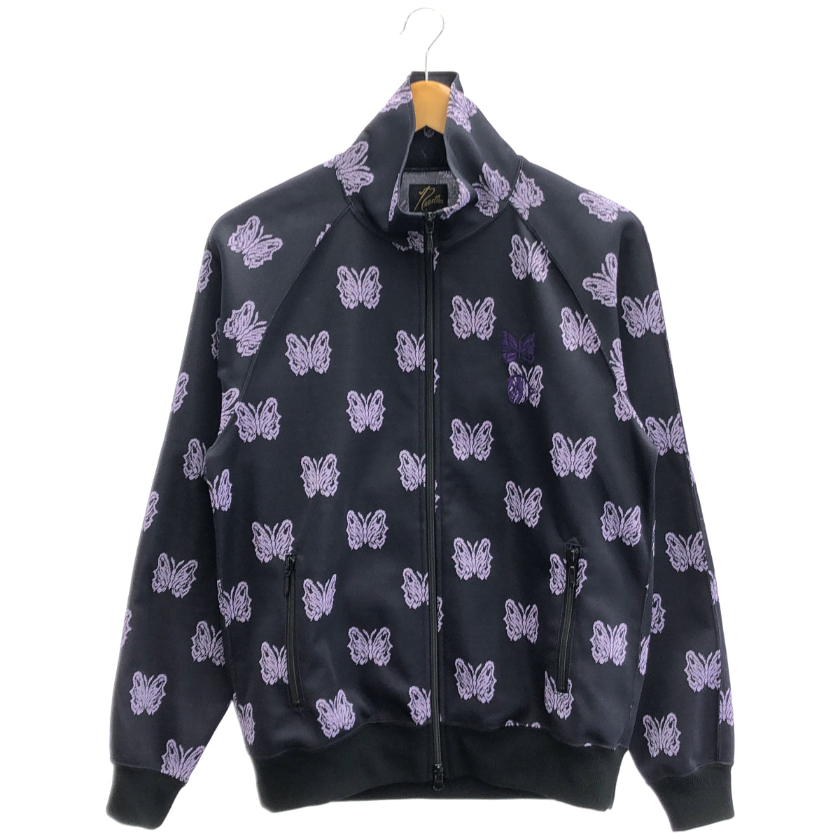 needles ニードルズ 【×Kae Tanaka】QV424 25SS パープル H.D.Track jacket - Poly Jacquard パピヨン 総柄トラックジャケット ジャケット