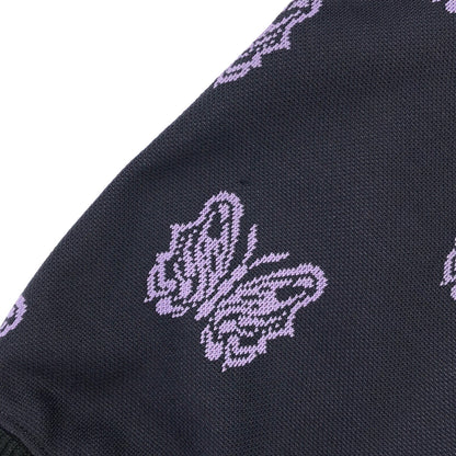 needles ニードルズ 【×Kae Tanaka】QV424 25SS パープル H.D.Track jacket - Poly Jacquard パピヨン 総柄トラックジャケット ジャケット