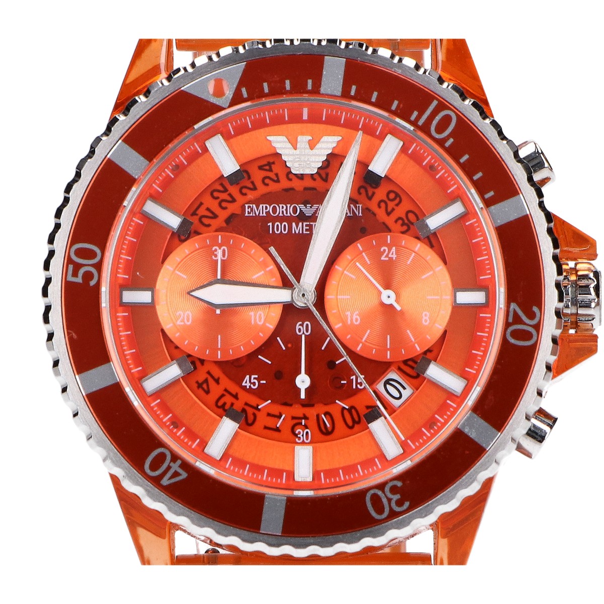 EMPORIOARMANI エンポリオアルマーニ 【美品】AR11535 ラバーバンド クオーツ 腕時計