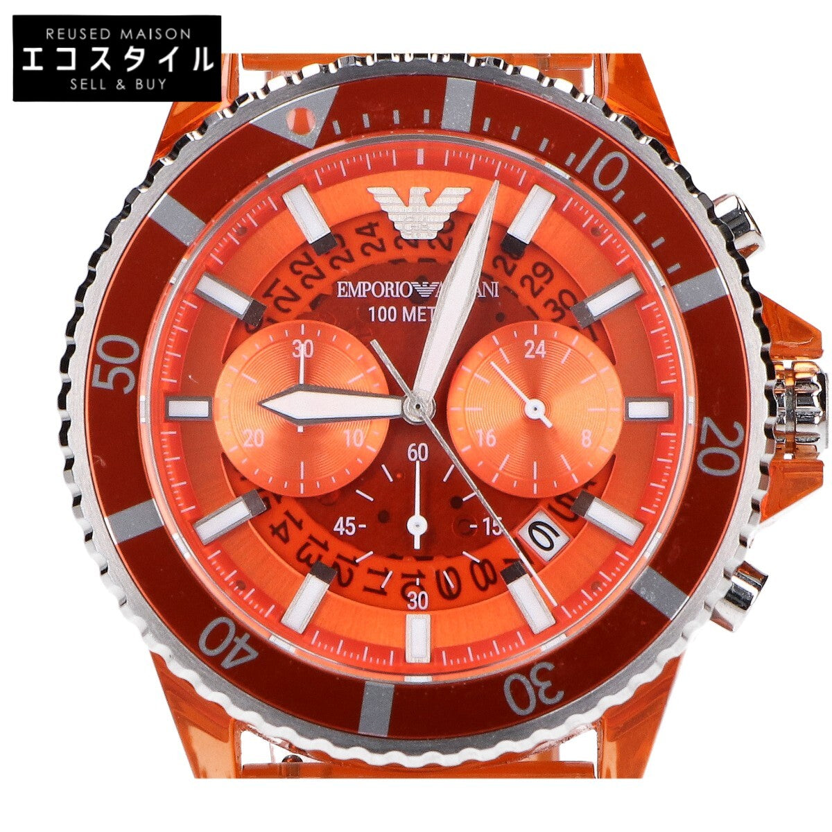 EMPORIOARMANI エンポリオアルマーニ 【美品】AR11535 ラバーバンド クオーツ 腕時計