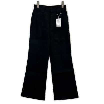 LANVIN en Bleu ランバンオンブルー ブラック フロントシームデニムフレアパンツ ボトムス