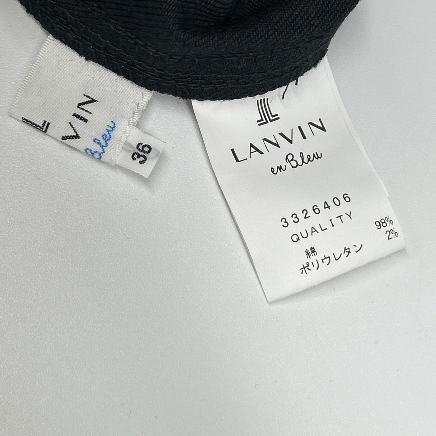 LANVIN en Bleu ランバンオンブルー ブラック フロントシームデニムフレアパンツ ボトムス