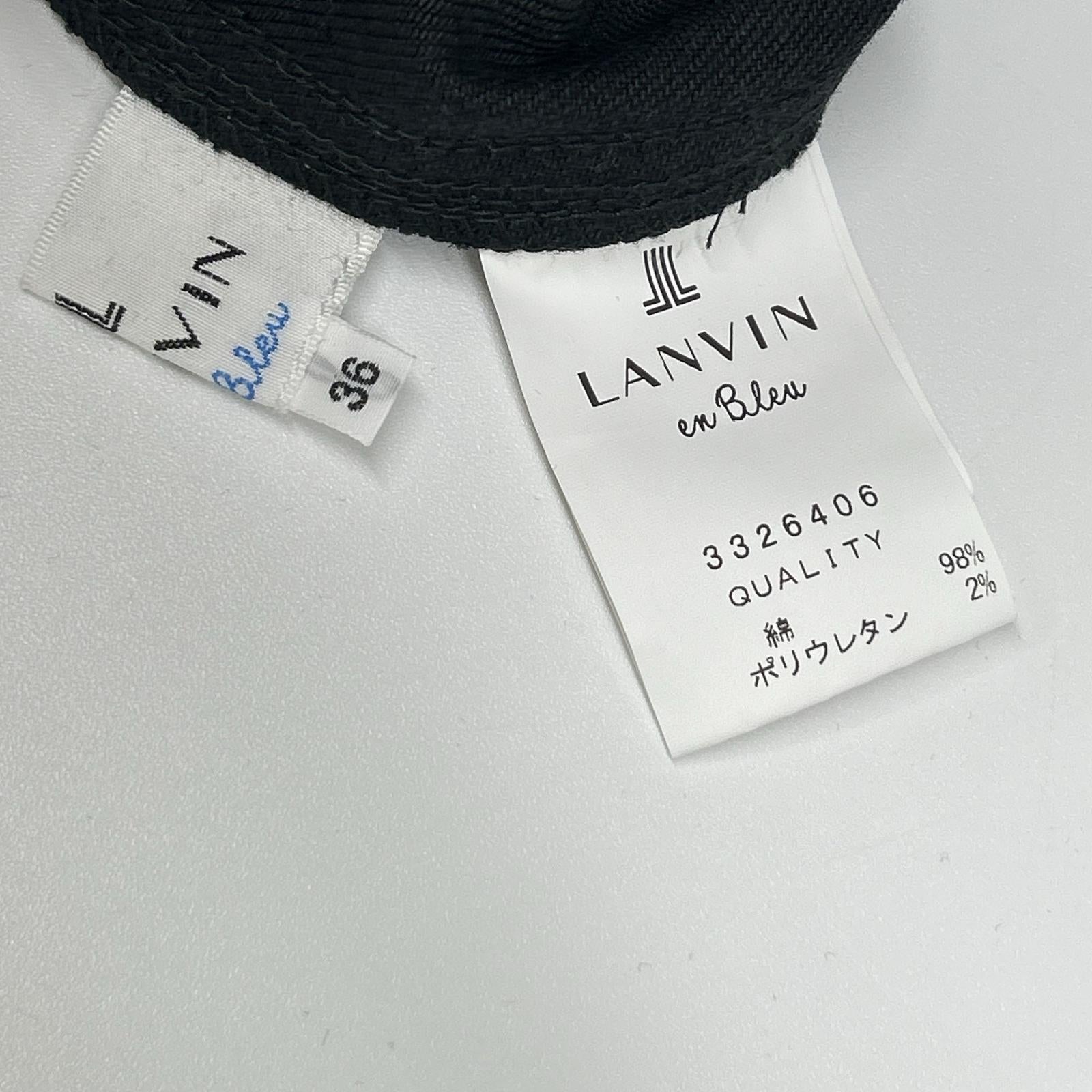 LANVIN en Bleu ランバンオンブルー ブラック フロントシームデニムフレアパンツ ボトムス