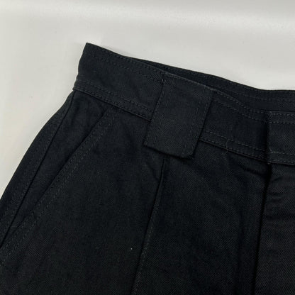 LANVIN en Bleu ランバンオンブルー ブラック フロントシームデニムフレアパンツ ボトムス
