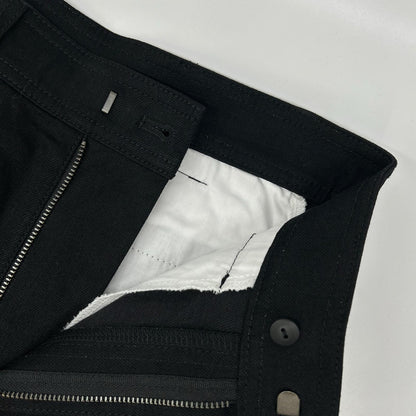 LANVIN en Bleu ランバンオンブルー ブラック フロントシームデニムフレアパンツ ボトムス